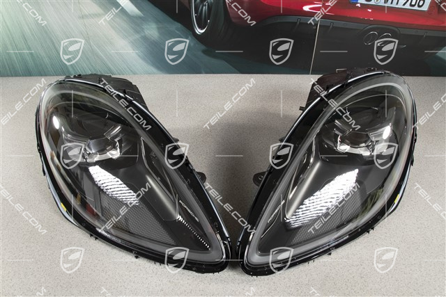 LED headlight, PDLS Plus, black, set, L+R