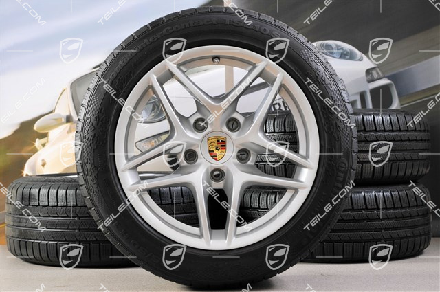 17-inch Boxster III winter wheel set, front wheels 7J x 17 ET55 + rear 8,5J x 17 ET40, tyres 205/55 R17 + 235/50 R17, without TPM