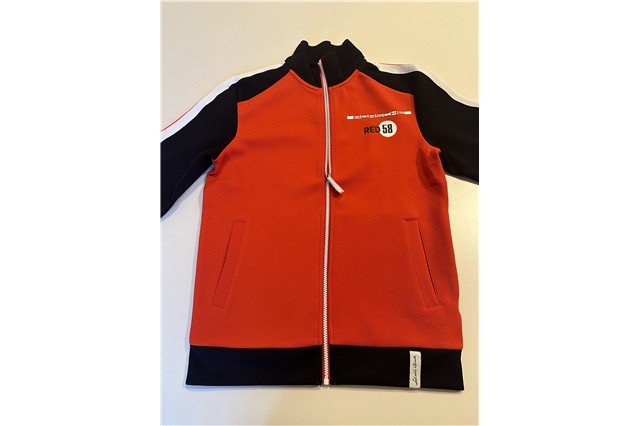 Men's training jacket, red/black, XL