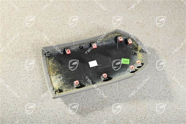 Console cover, leather, Graphite grey