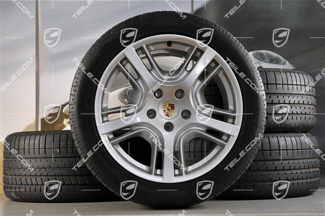 19" Panamera design summer wheels set, rims 9J x 19 ET60 + 10J x 19 ET61 + NEW Michelin summer tyres 255/45 R19 + 285/40 R19