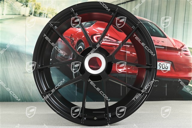 21" Felge Carrera GTS, 11,5J x 21 ET79, Zentralverschluss, Schwarz Seidenmatt