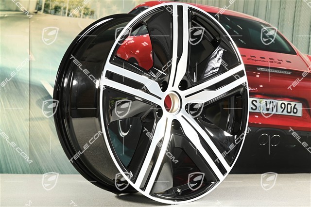 22" Macan Exclusive Design Felgensatz, 9J x 22 ET29 + 11J x 22 ET47, schwarz hochglanz