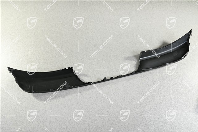 Rear bumper lower cover / spoiler, sports exhaust system, black matte
