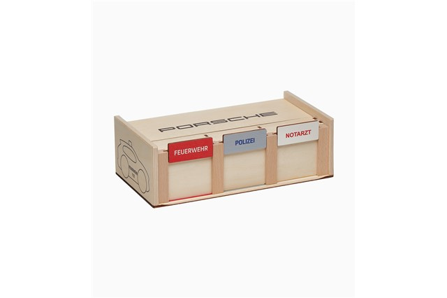 Utility Vehicle Set, Wood, blue, red, white, natural