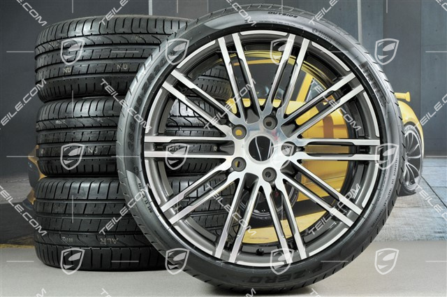 20-inch summer wheel set Turbo III, rims 8,5J x 20 ET57 + 10J x 20 ET50 + NEW Pirelli PZero summer tyres 235/35 ZR20 + 265/35ZR20, without TPMS