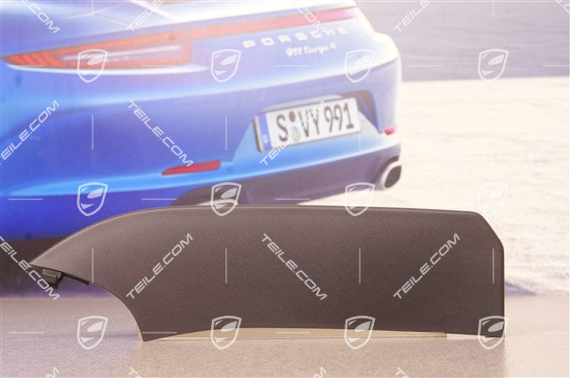 Disc / cover for front bumper retaining frame, centre, ACC, Black matte, L Disc / cover for front bumper retaining frame, centre, ACC, Black matte, L