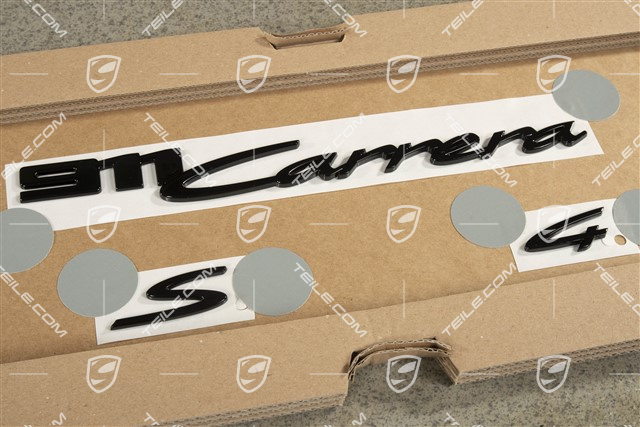 Logo "911 Carrera 4S", black