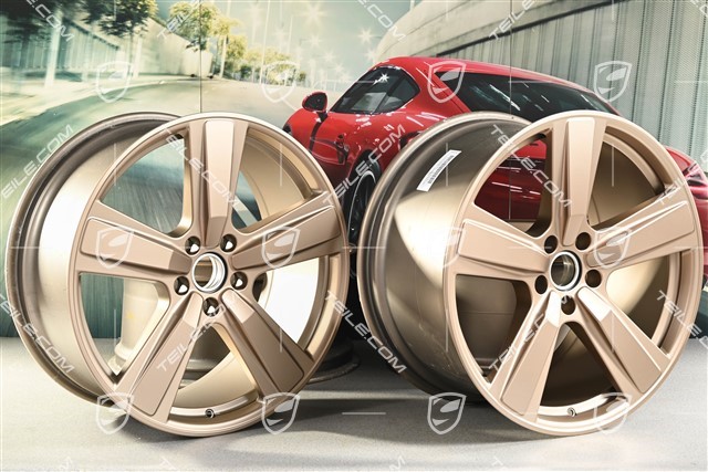22-inch wheel rim set Cayenne Coupe Exclusive Design Sport, 10J x 22 ET48 +11,5J x 22 ET52, neodyme