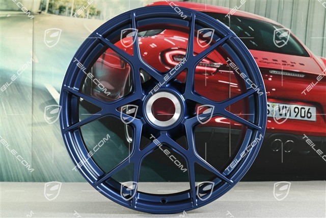 GT4RS 20" wheel rim set, aluminium, 8,5J x 20 ET61 + 11J x 20 ET50, indigo blue