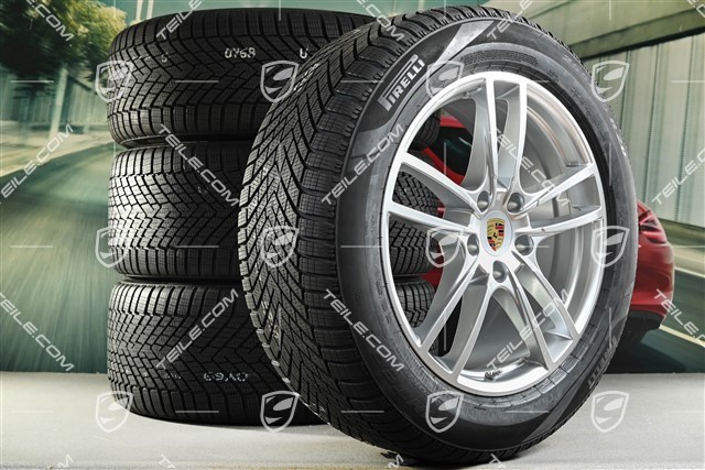 20-inch Cayenne Sport winter wheel set, rims 9J x 20 ET50 + 10,5J x 20 ET64 + Pirelli winter tyres 255/55 R20 + 295/45 R20, with TPMS
