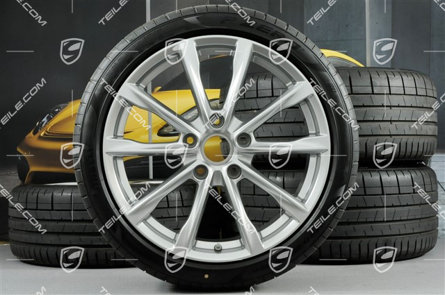 19" Boxster S Sommerräder Satz, Felgen 8J x 19 ET57 + 10J x 19 ET45 + NEUE Pirelli P Zero Sommerreifen 235/40 R19 + 265/40 R19
