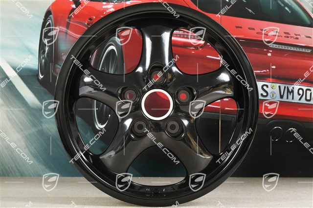 17-inch CUP II wheel set, 7J x 17 ET55 + 8J x 17 ET30, black high gloss