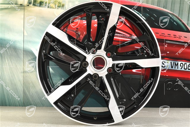 21" Felge Taycan Exclusive Design, 11,5J x 21 ET66, Carbon Version (Carbon Aeroblades gehören nicht zum Lieferumfang), hinten, L