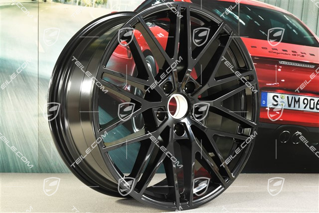 21-inch wheel rim, Cayenne RS Spyder Design, 9,5J x 21 ET46, black high gloss