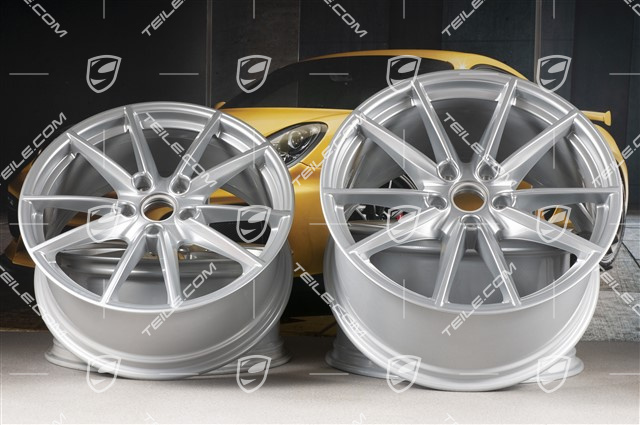 20"+21" wheel rim set Carrera S, 8,5J x 20 ET53 + 11J x 21 ET66, brilliant chrome
