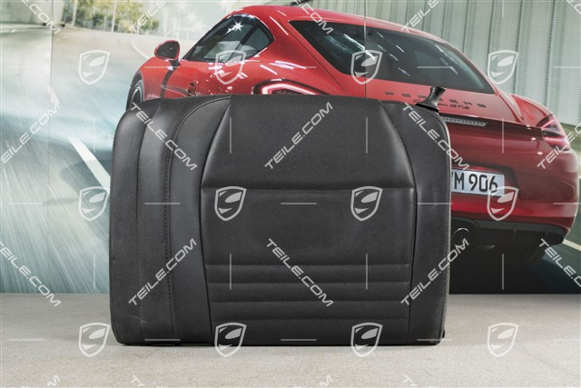 Notsitzrückenlehne / Rücksitz / Rückenlehne, hinten, Kunstleder, schwarz, coupe, L