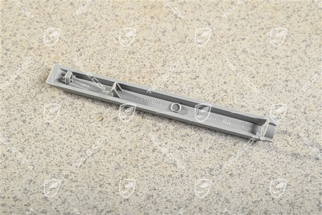 Abdeckung, Sitzversteller für Vordersitz, Hinten, Stahlgrau, R