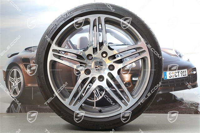 19" Komplet kół letnich Turbo I, felgi 8 J x 19 ET 57 + 11 J x 19 ET 51 + NOWE opony letnie 235/35 ZR 19 + 305 /30 ZR 19