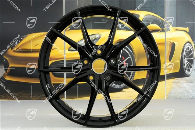 20" Felgensatz Carrera S IV, 8J x 20 ET57 + 10J x 20 ET45, Tiefschwarz Metallic