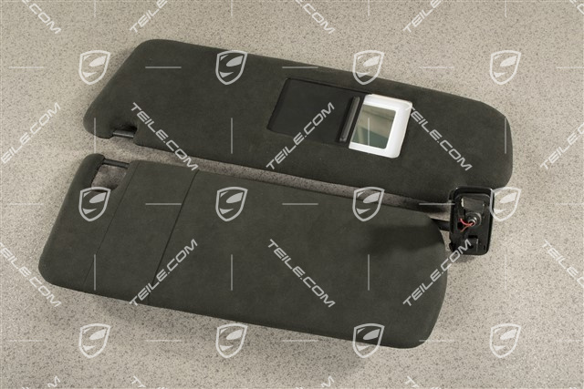 Sonnenblende, Spiegel beleuchtet, Alcantara Schwarz, L