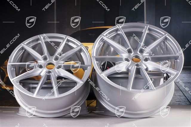 20"+21" Felgensatz Carrera S, Felgen 8,5J x 20 ET53 + 11J x 21 ET66, Brillantchromlack