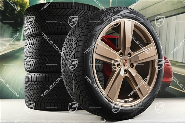 22" Winterräder Cayenne Exclusive Design Sport, Felgen 10J x 22 ET48 +11,5J x 22 ET61 + Pirelli Winterreifen 285/40 R22 + 315/35 R22, in Neodyme