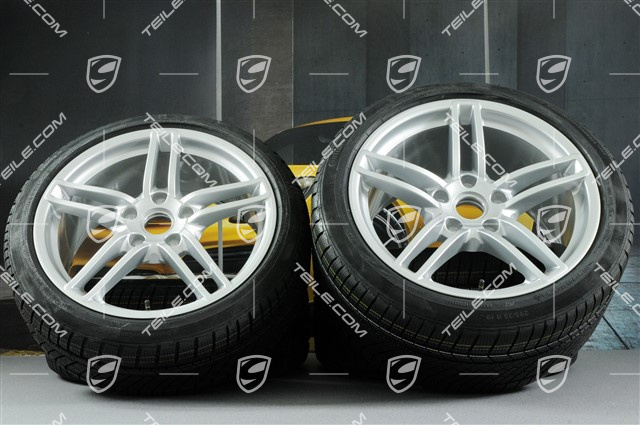 19" Komplet kół zimowych Carrera, felgi 8,5J x 19 ET54 + 11J x 19 ET48 + opony zimowe Continental 235/40 R19 + 295/35 R19, bez czujników ciśnienia
