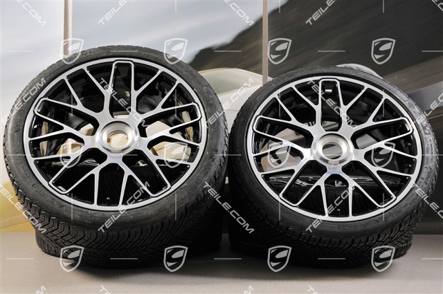 20" Turbo S central locking winter wheel set for Turbo S, wheels 8,5J x 20 ET51 + 11J x 20 ET59 + NEW Michelin Pilot Alpin PA4 winter tyres 245/35 R20+295/30 R20, TPMS