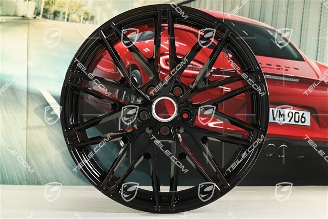 22" felga Macan RS Spyder Design, 11J x 22 ET47, czarny wysoki połysk