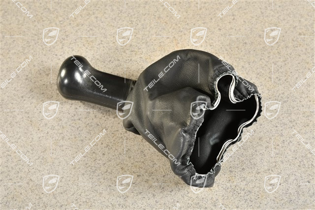 Schalthebelknopf, 6-Gang, schwarzes Leder, Gebrauchsspuren, Laufleistung 96.000 Km