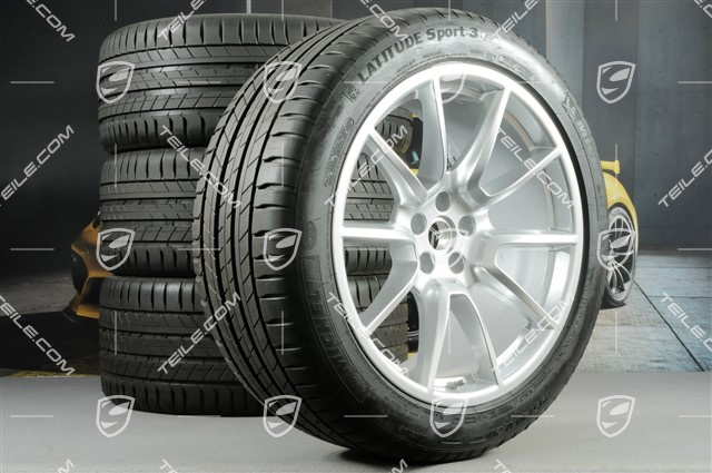 20-inch "Macan SportDesign" summer wheels set, rims 9J x 20 ET26 + 10J x 20 ET19 + NEW Michelin summer tyres 265/45 R 20 + 295/40 R 20, with TPMS
