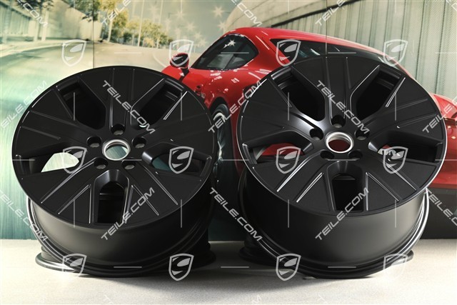 20" Turbo Aero wheel set, 9J x 20 ET54 + 11J x 20 ET60, in satin black