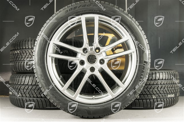 20-inch Cayenne COUPE Sport winter wheel set, rims 9J x 20 ET50 + 10,5J x 20 ET55 + Pirelli winter tyres 275/45 R20 + 305/40 R20, with TPMS