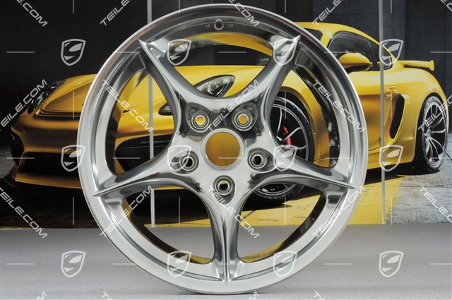 18" Carrera Felgensatz, 8J x 18 ET50 + 10J x 18 ET65, kugelstrahlpoliert, Jubiläumedition "40 Jahre 911"