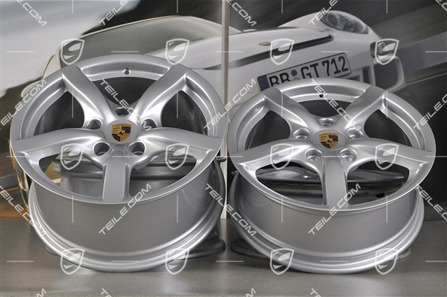 17-inch Cayman II wheel set, front 7J x 17 ET55 + rear 8,5J x 17 ET40