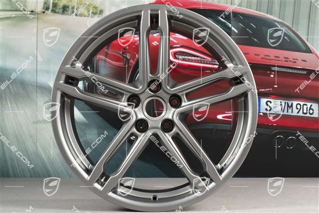19" Felge, Turbo, 9J x 19 ET21, platinum seidenmatt