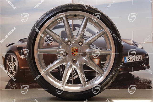 19-inch Carrera Sport summer wheel set, wheel rims 8,5J x 19 ET55 + 10J x 19 ET42 + NEW Michelin tyres 235/35 R19 + 265/35 R19, with TPMS