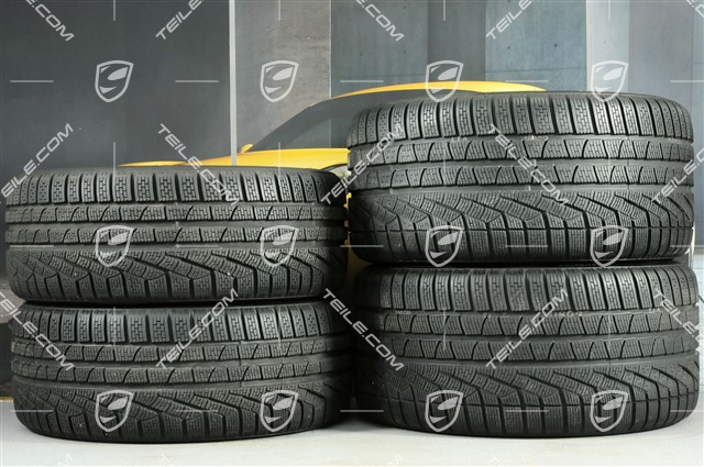 19-inch winter wheels set "Carrera", rims 8,5J x 19 ET50 + 11J x 19 ET77 + NEW Pirelli Sottozero II winter tyres 235/40 R19 + 295/35 R19