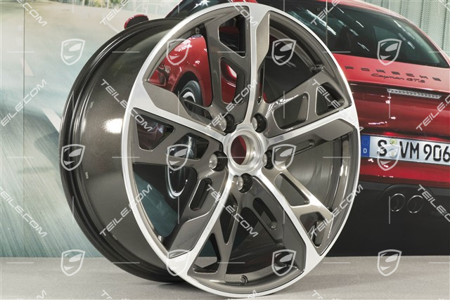 21" Wheel rim set Cross Turismo Design, 9,5J x 21 ET60 + 11,5J x 21 ET66, Titanium