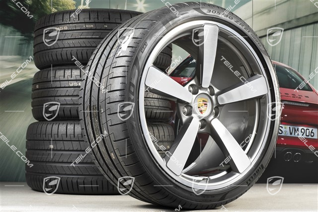 20+21-inch summer wheel set Exclusive Design, rims 8,5J x 20 ET50 + 11,5J x 21 ET67 + Goodyear summer tyres 245/35 R20 + 305/30 R21, with TPM
