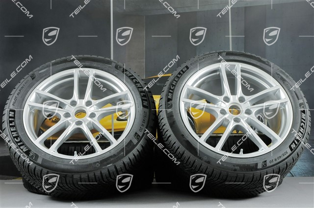 20" Cayenne COUPE Sport Winterräder Satz, Felgen 9J x 20 ET50 + 10,5J x 20 ET55 + NEUE Michelin Winterreifen 275/45 R20 + 305/40 R20, mit RDK-Sensoren