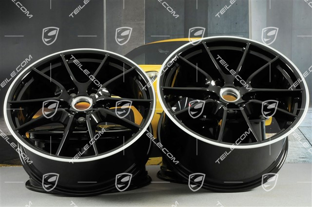 20" Carrera S III wheel rim set, 8,5J x 20 ET51 + 11J x 20 ET52, wheel spokes in black
