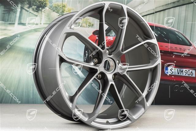 22" felgi GT, komplet, 10J x 22 ET48 + 11,5J x 22 ET52, Platinum satynowy półmat