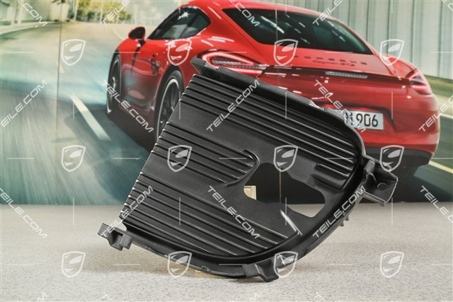 C4, Air inlet / duct / guide cover, lateral, Black matte, L