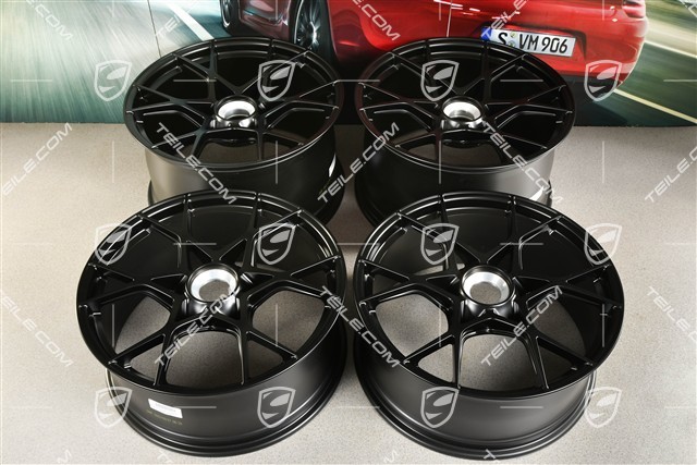 GT4 RS / Spyder RS 20" wheel rim set, aluminium, 8,5J x 20 ET61 + 11J x 20 ET50, black satin matt