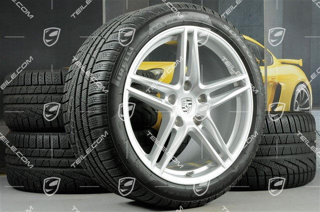 19-inch winter wheels set "Carrera", rims 8,5J x 19 ET50 + 11J x 19 ET77 + NEW Pirelli Sottozero II winter tyres 235/40 R19 + 295/35 R19