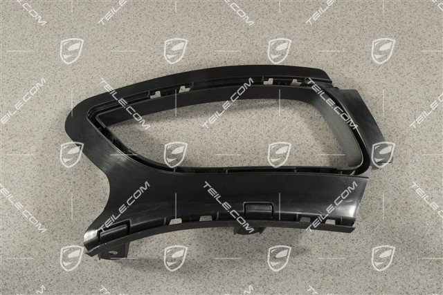 GT2RS, Bracket / Frame Support, Rear Bumper, Black matte, L