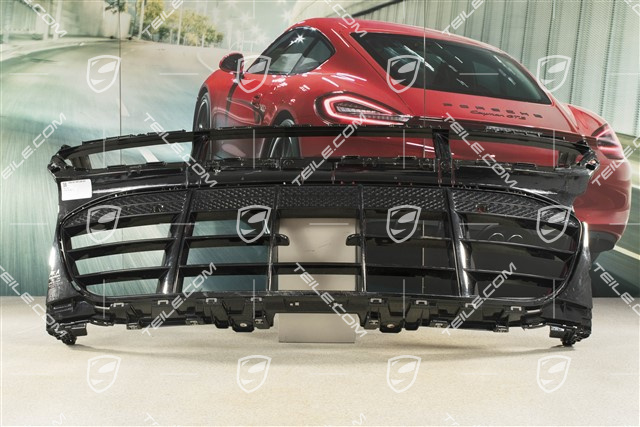 Front bumper, Turbo, centre ventilation grille with ACC and Park Assist, High-Gloss Black