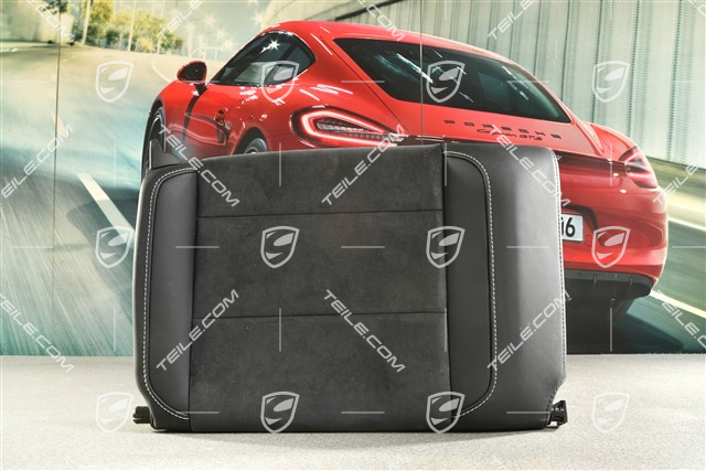 Cabrio / Targa, Oparcie tylnego siedzenia, czarna skóra / alcantara ze srebrną nicią, GTS,  L